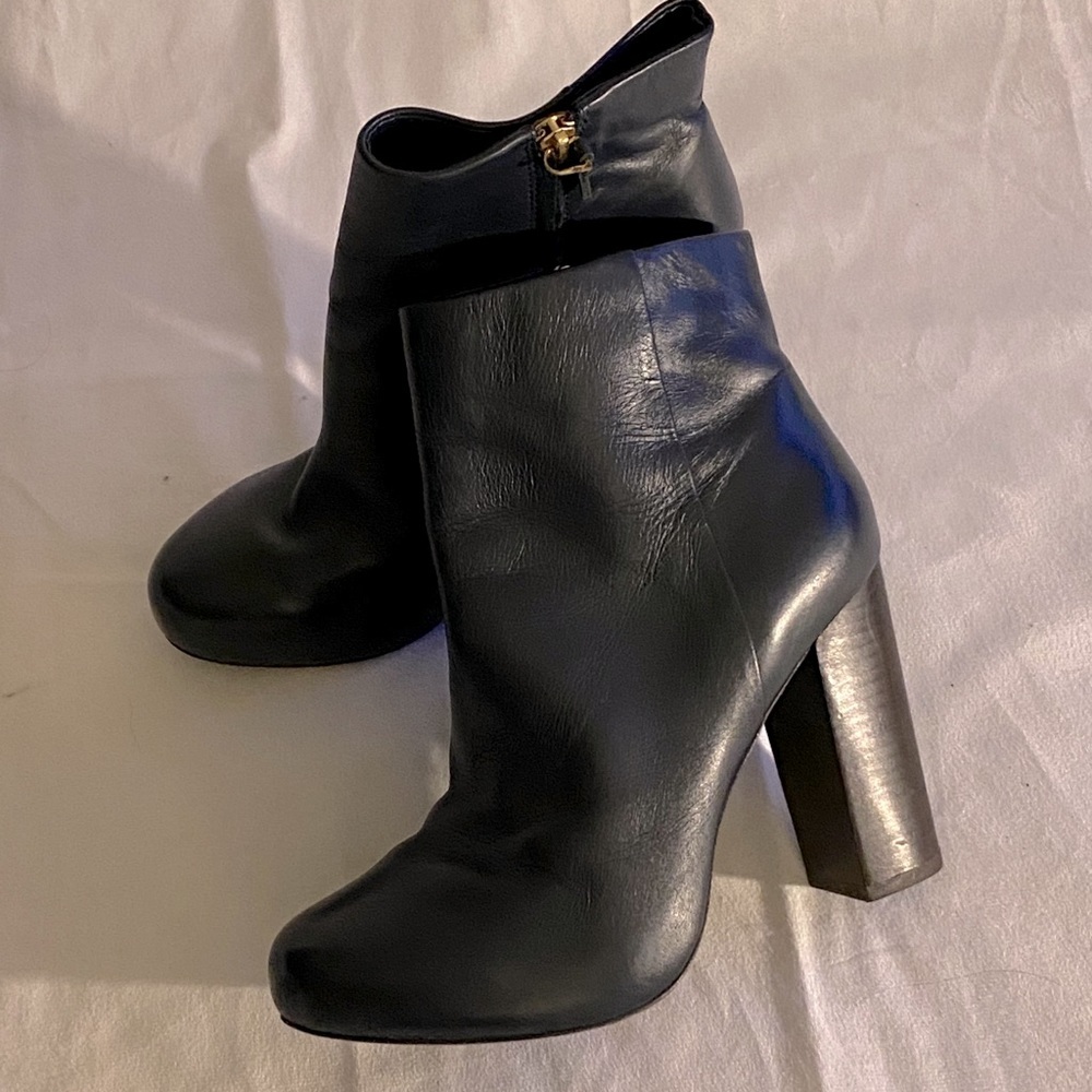 Joie Dark Blue Leather Boots